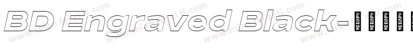 BD Engraved Black字体转换